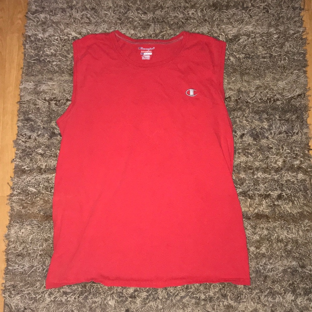 Red sleeveless tank top